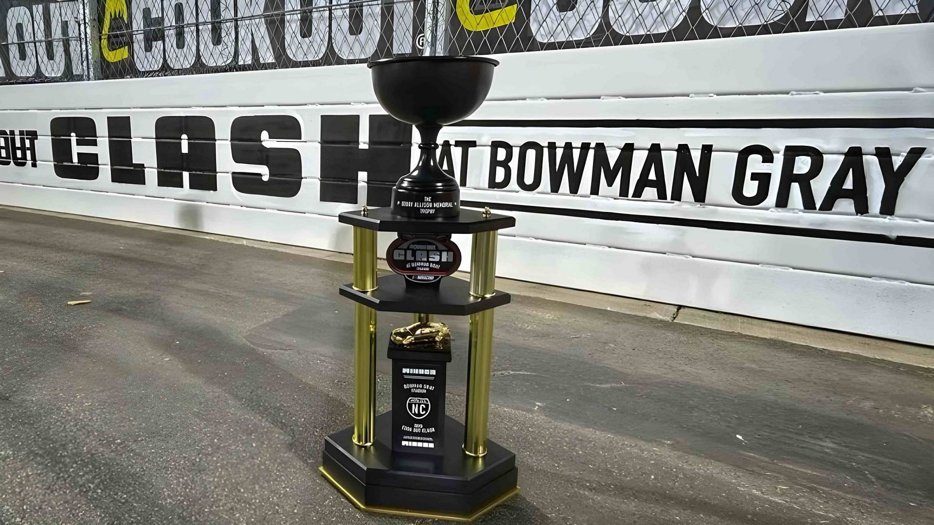 Bobby Allison Memorial Trophy for the Cookout Clash at Bowman Gray 2025. Source: Via X, @MattWeaverRA