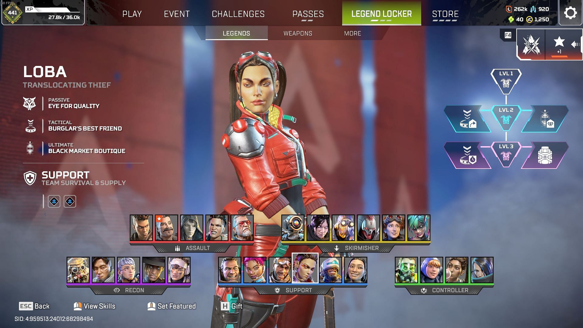 Loba in Apex Legends (Image via EA)