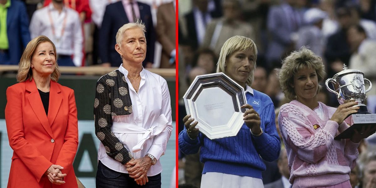 Chris Evert and Martina Navratilova (Images via GETTY)