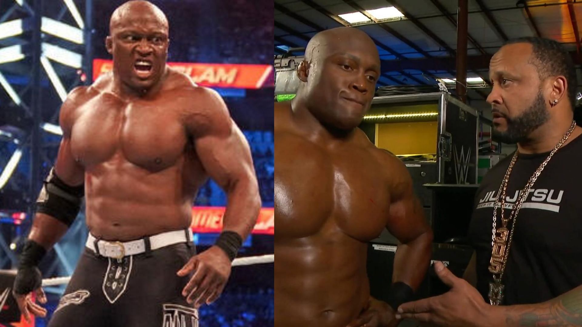 Bobby Lashley intends to wrestle his retirement match in All Elite Wrestling. [Image credits:  WWE Gallery and WWE YouTube]