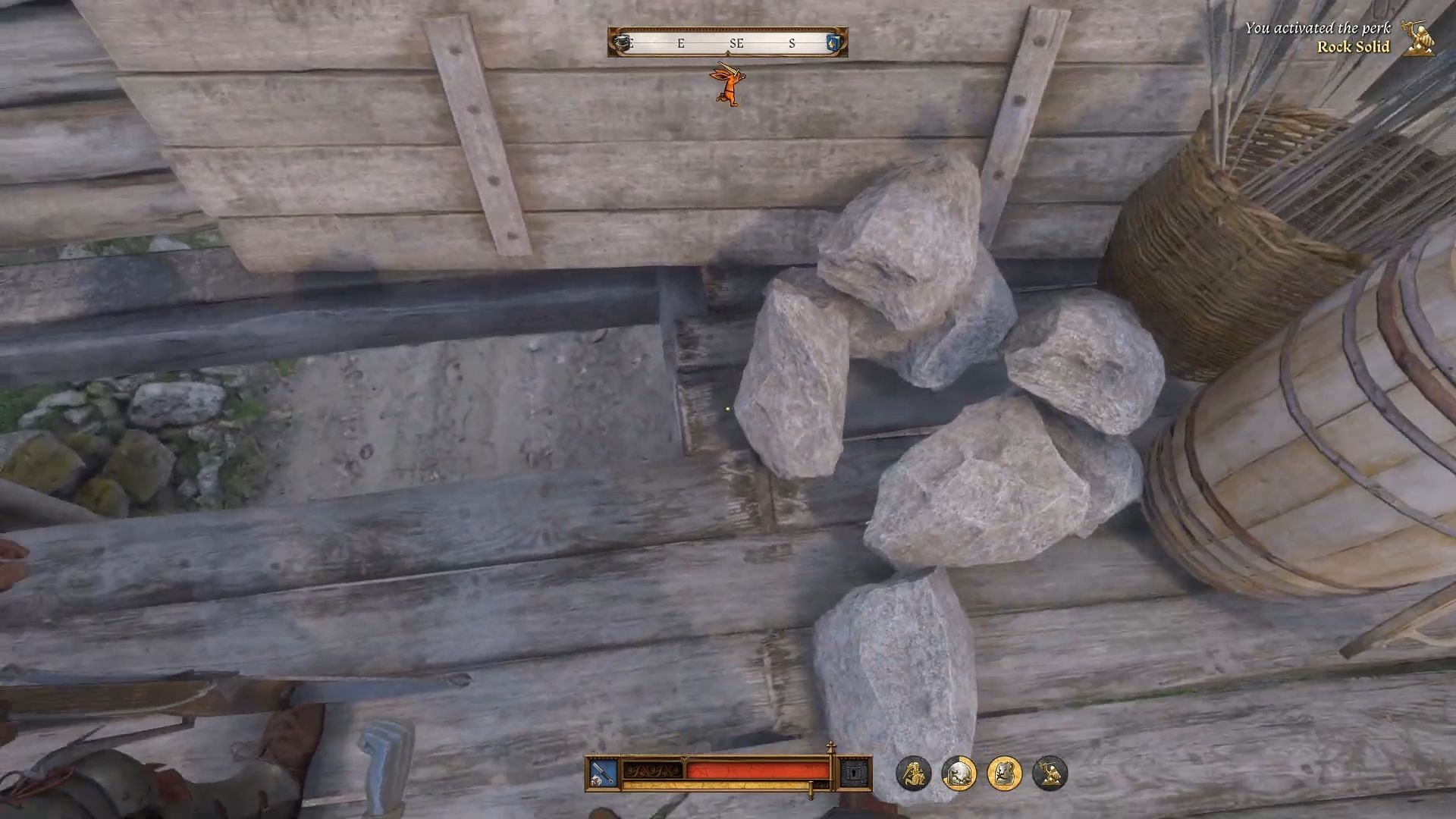 Drop rocks to pulverize the attackers (Image via Deep Silver)