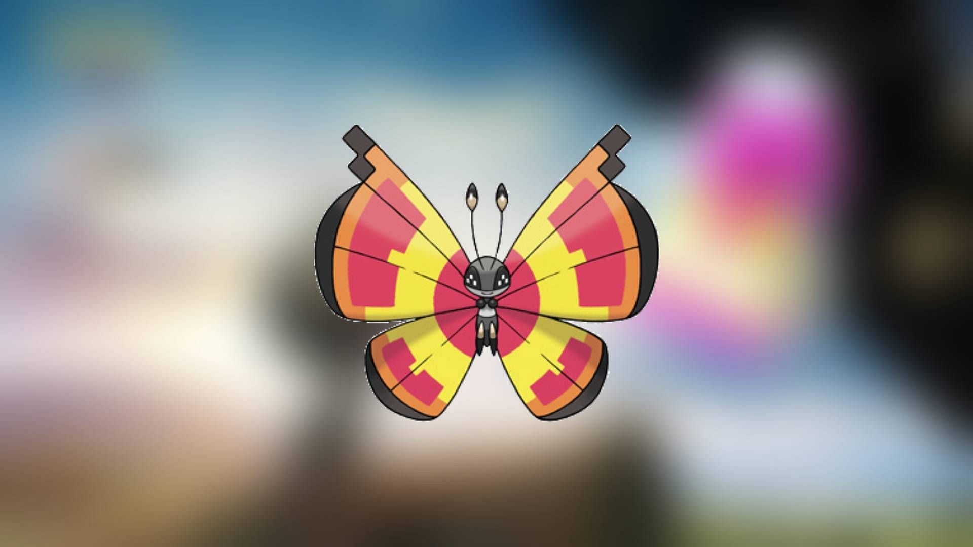 Sun Vivillon is a perfect mix of visually appealing, while still being difficult to obtain for non-native users to the area (Image via Niantic)