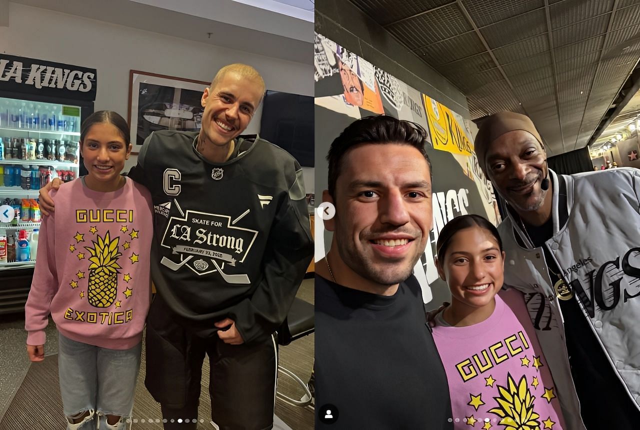 Milan Lucic and Valentina attended LA Strong charity game with NHL legends and celebrities (via Instagram/@milan.lucic.17)