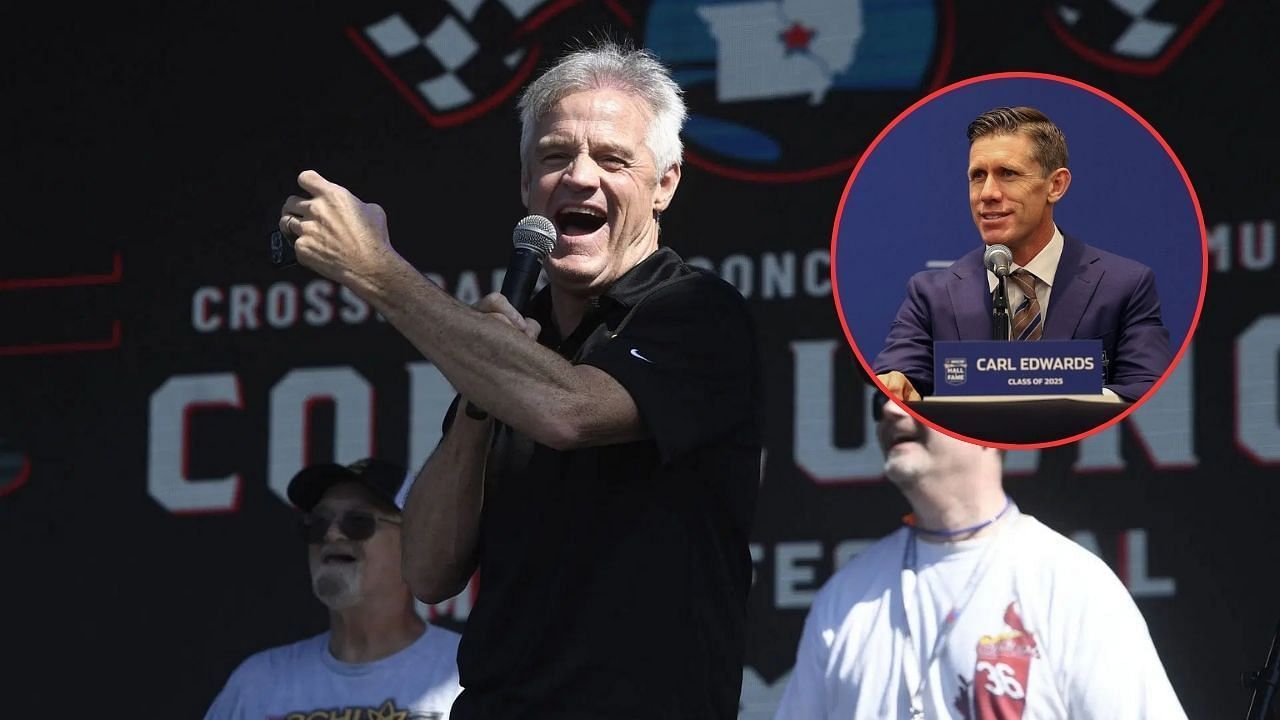 Kenny Wallace (L) and Carl Edwards (R) (Source: Getty Images) 