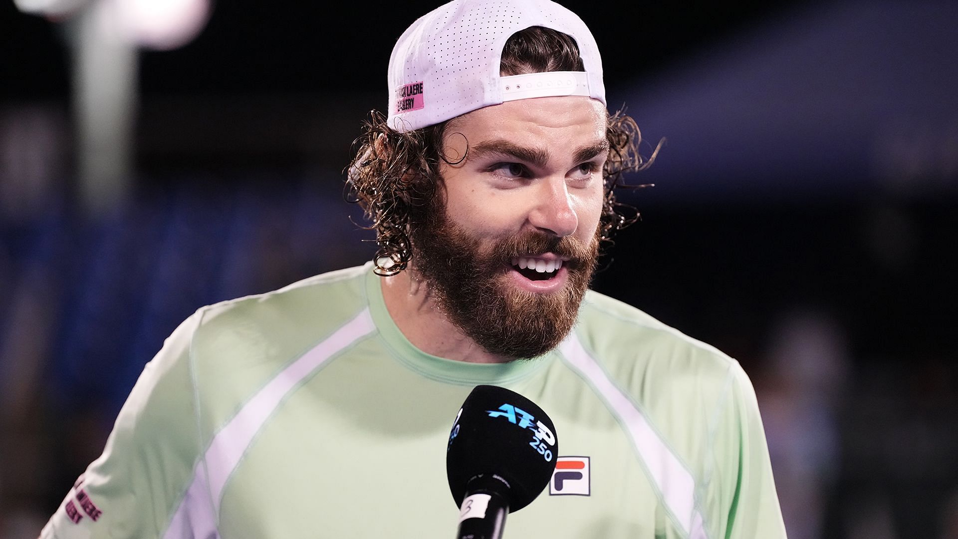 Reillu Opelka makes his reaction known at the US Open mixed doubled decision, (Source: Getty Images)