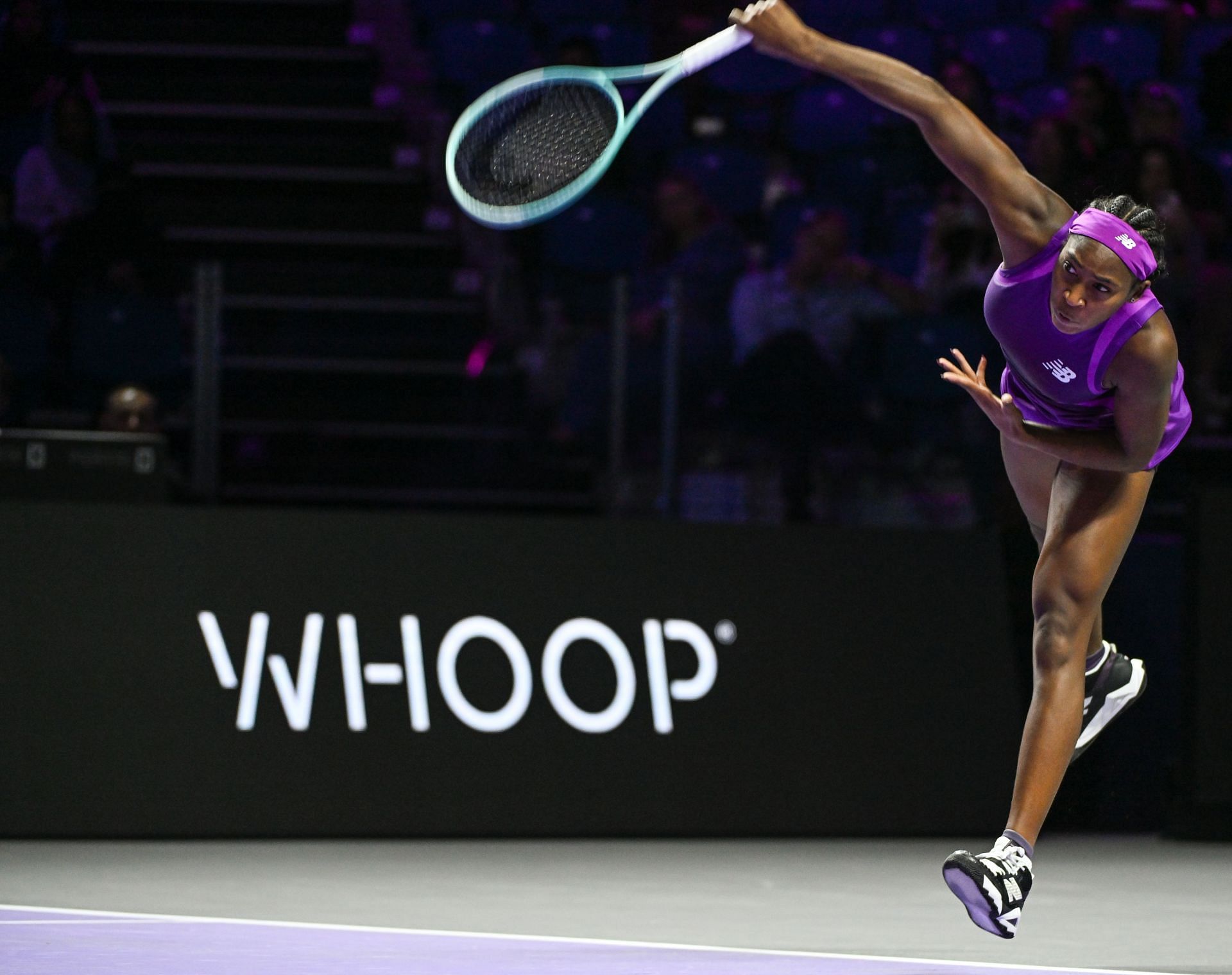 Gauff in action against Pegula at the WTA Finals 2024 (Image Source: Getty)