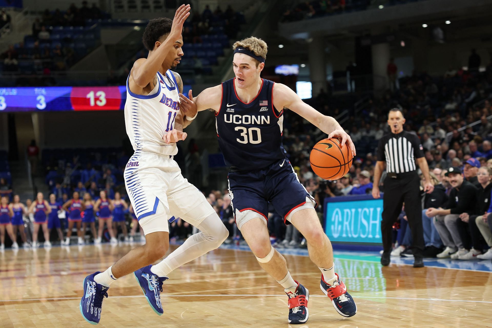 UConn Huskies&#039; Liam McNeeley v DePaul - Source: Image via Getty