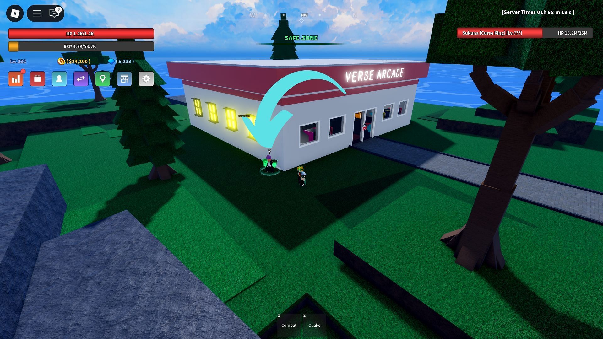 Visit Arcade Island and talk to Hakari NPC to get him (Image via Roblox)