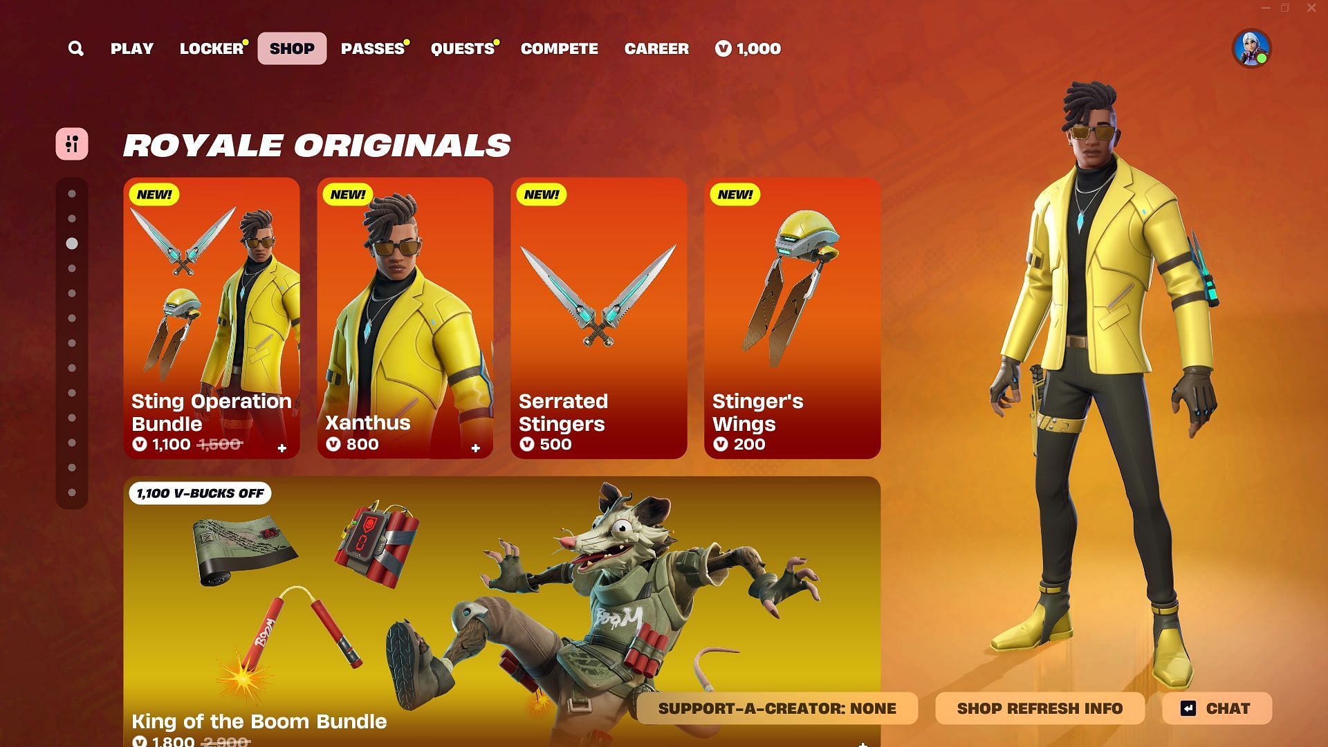 You can now purchase the Xanthus skin in Fortnite (Image via Epic Games)