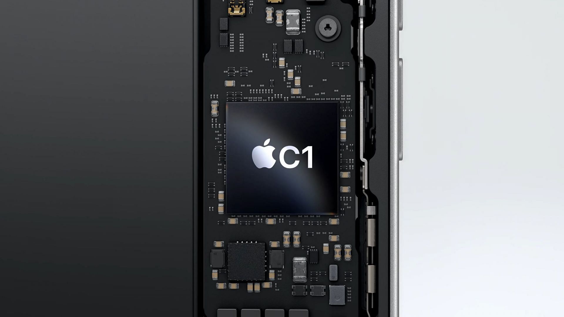 Apple iPhone 16e&#039;s in-house modem (Image via Apple)