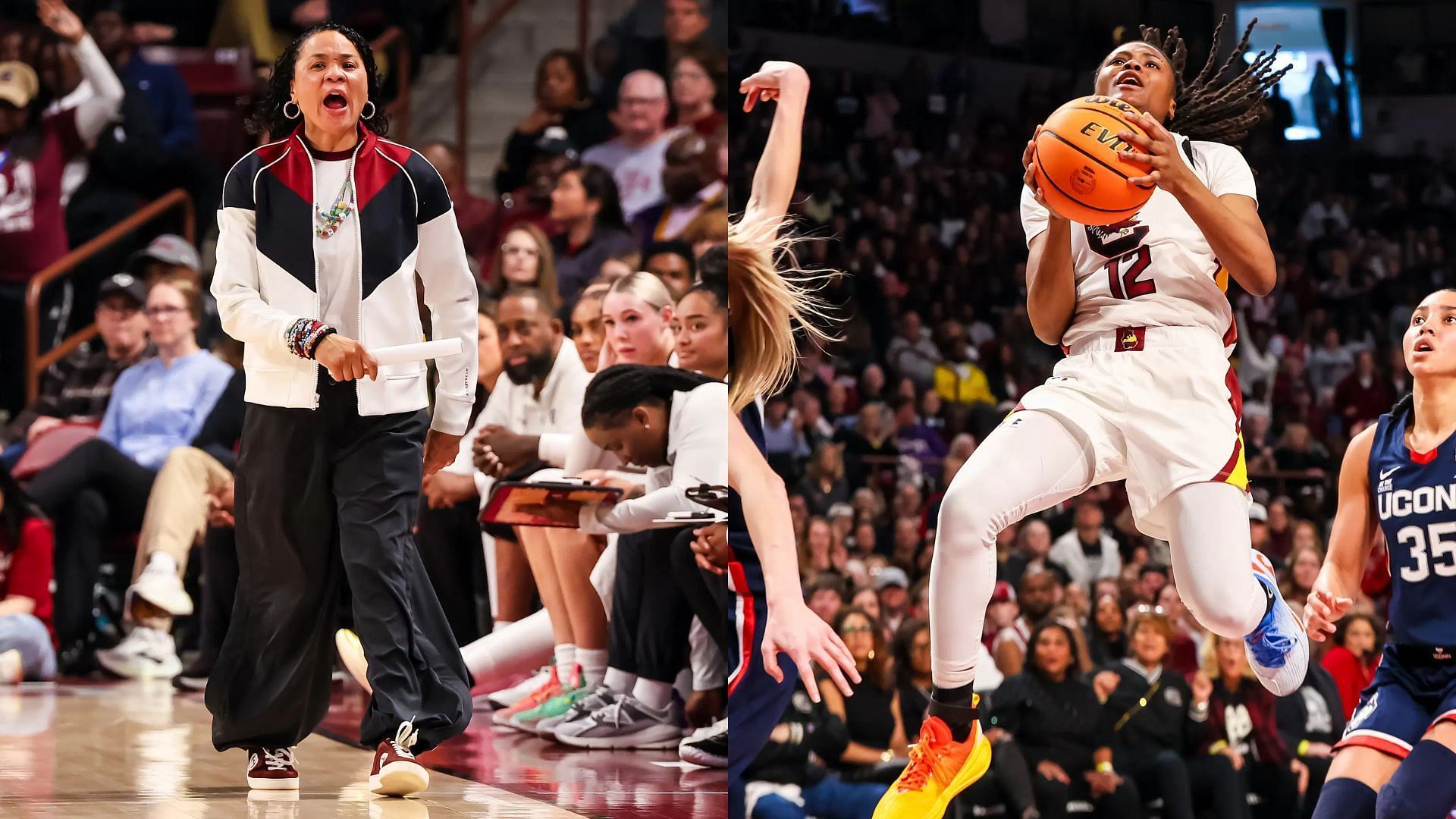 Dawn Staley and MiLaysia Fulwiley