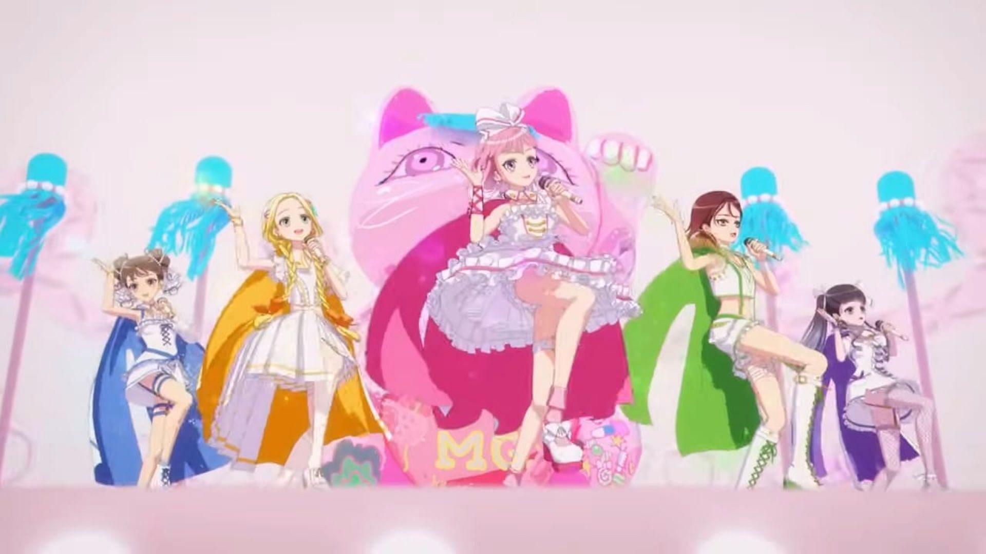 Azu and Yuina and other witches, as seen in the main PV (Image via Sunrise)