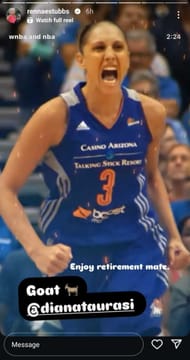 Serena Williams' ex-coach Rennae Stubbs' tribute for Diana Taurasi on Instagram (Source: Instagram/rennaestubbs)