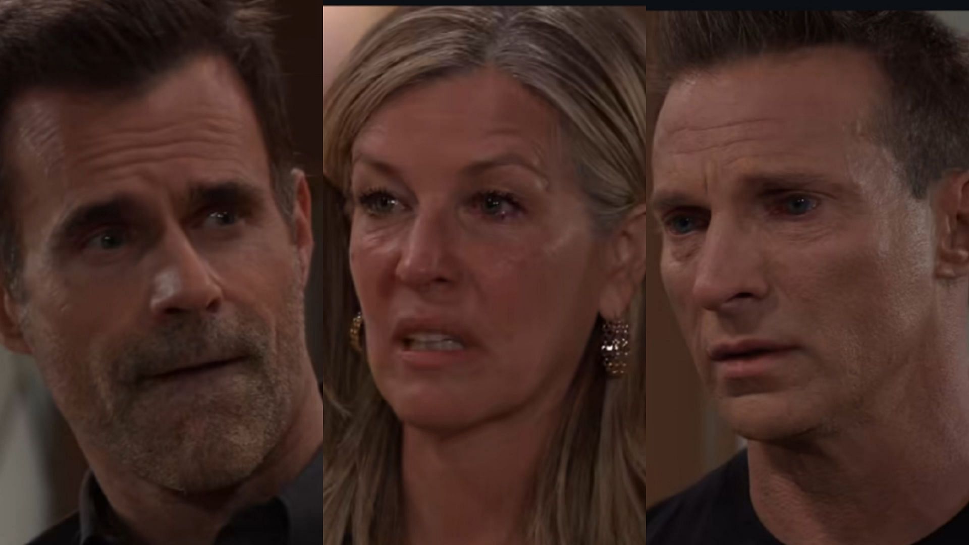 Drew, Carly and Jason in stills from General Hospital (Images via @generalhospitalabc / Instagram)