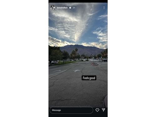 Ben Shelton’s Instagram story