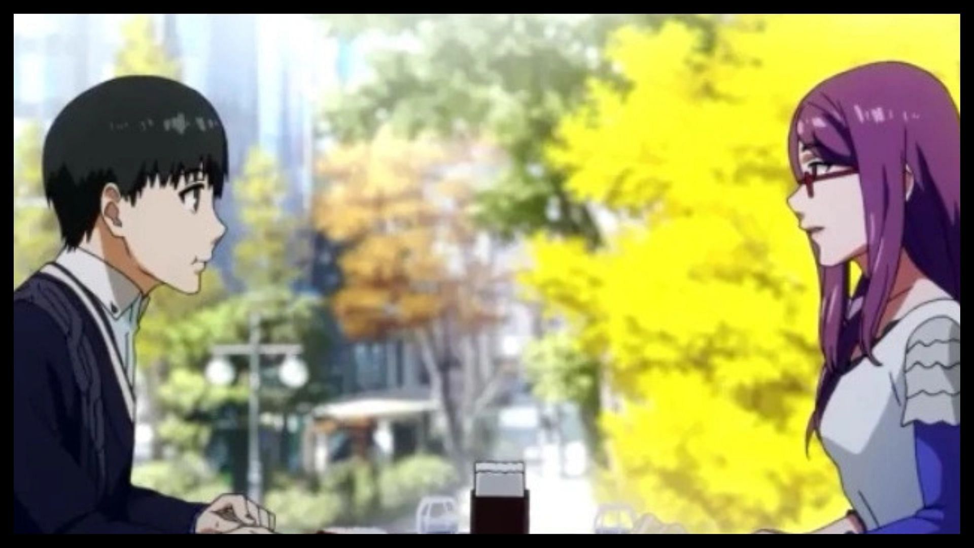 Kaneki and Rize on their first date (Image via Pierrot)