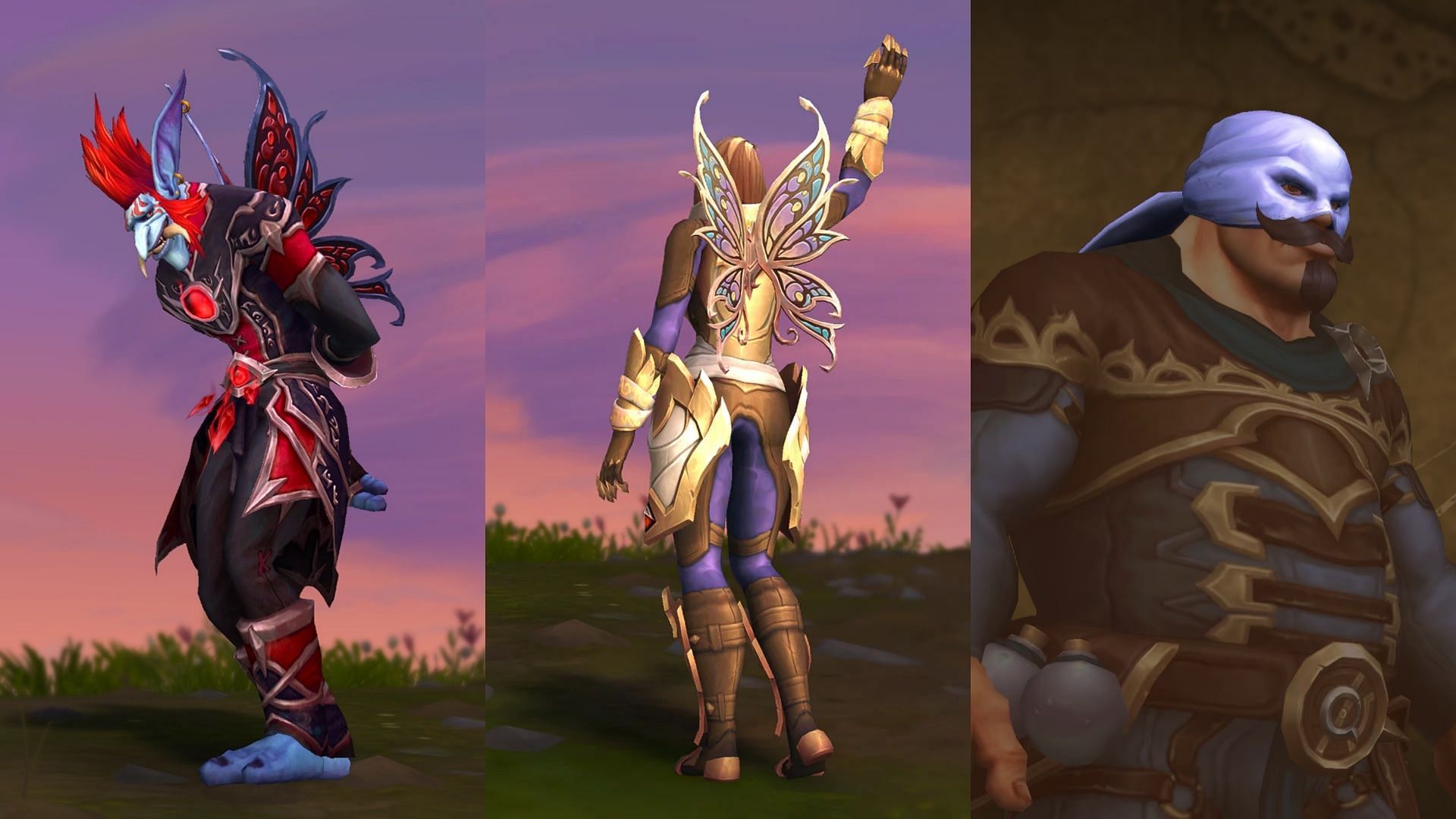 There are some sharp transmogs available too, if you&#039;re into wings and masks (Image via Blizzard Entertainment)