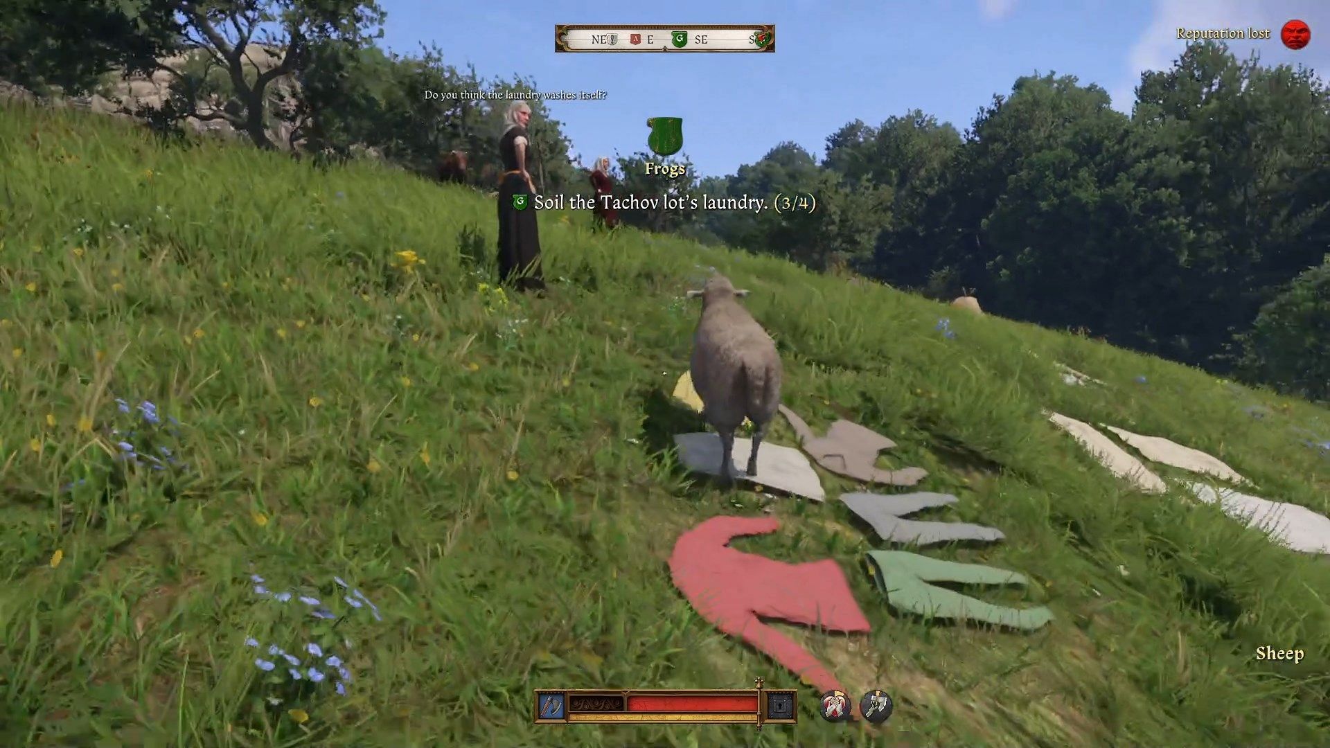 Use a sheep to soil the laundry (Image via Deep Silver)