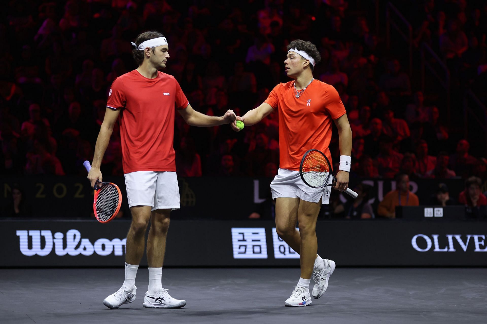 In Picture: Taylor Fritz and Ben Shelton during the 2024 Laver Cup (Source: Getty)