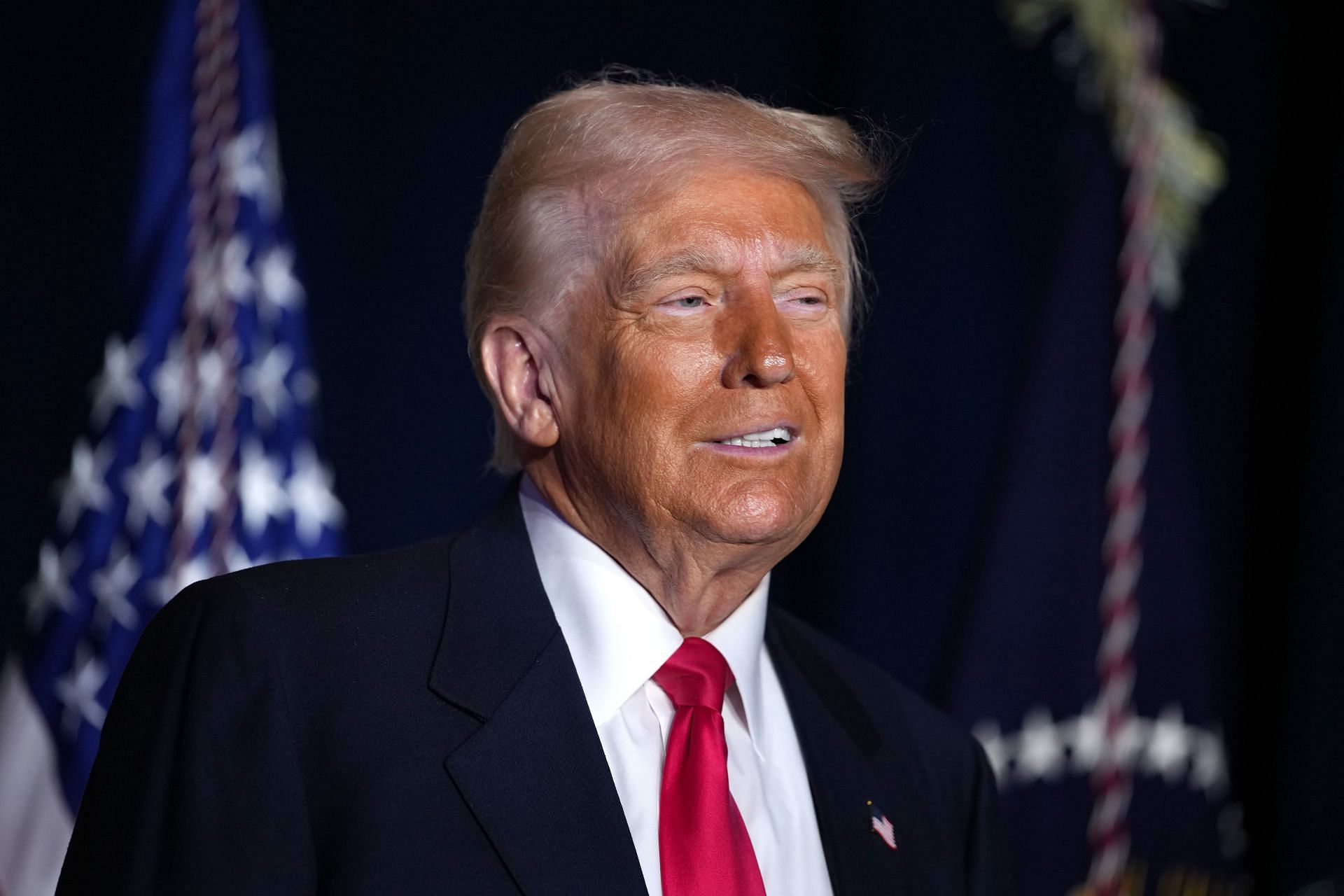 President Trump Addresses Private Prayer Breakfast In Washington DC - Source: Getty