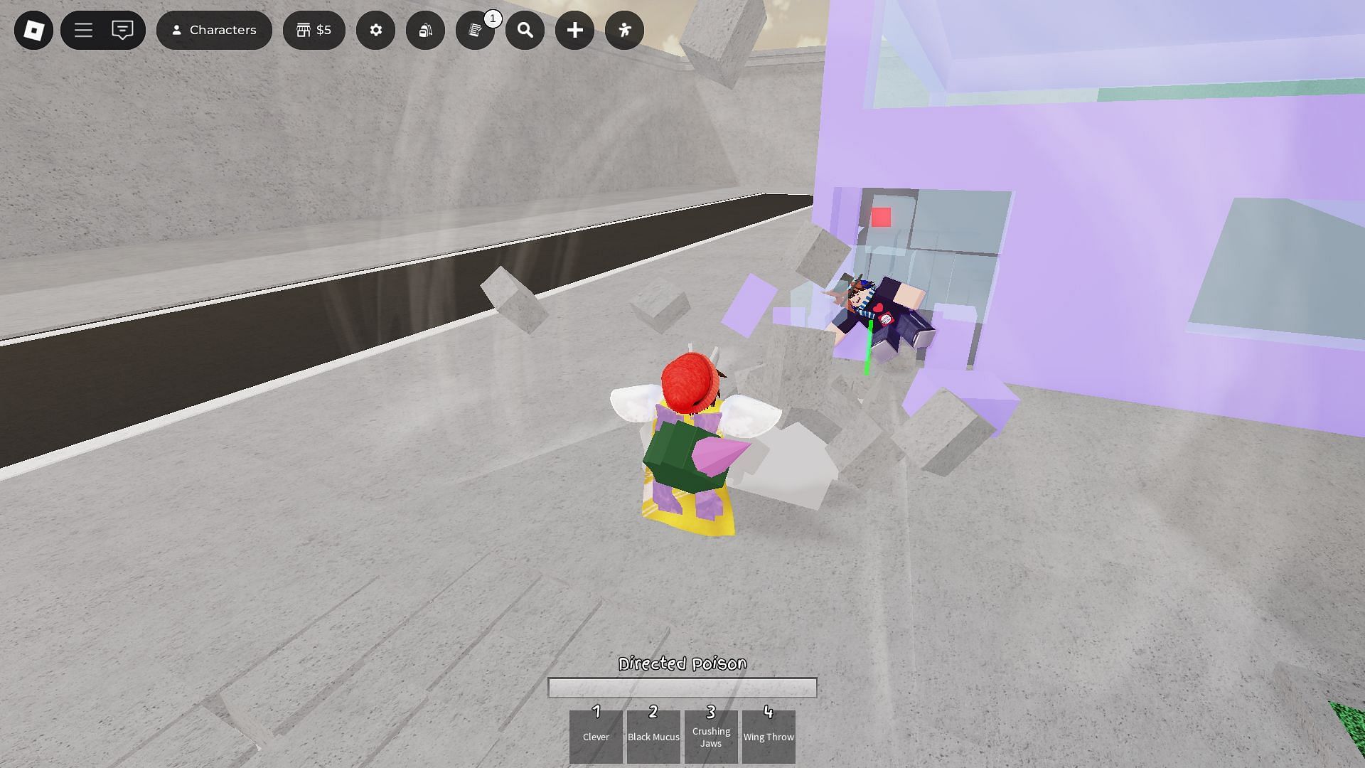 Using Directed Poison (Image via Roblox)