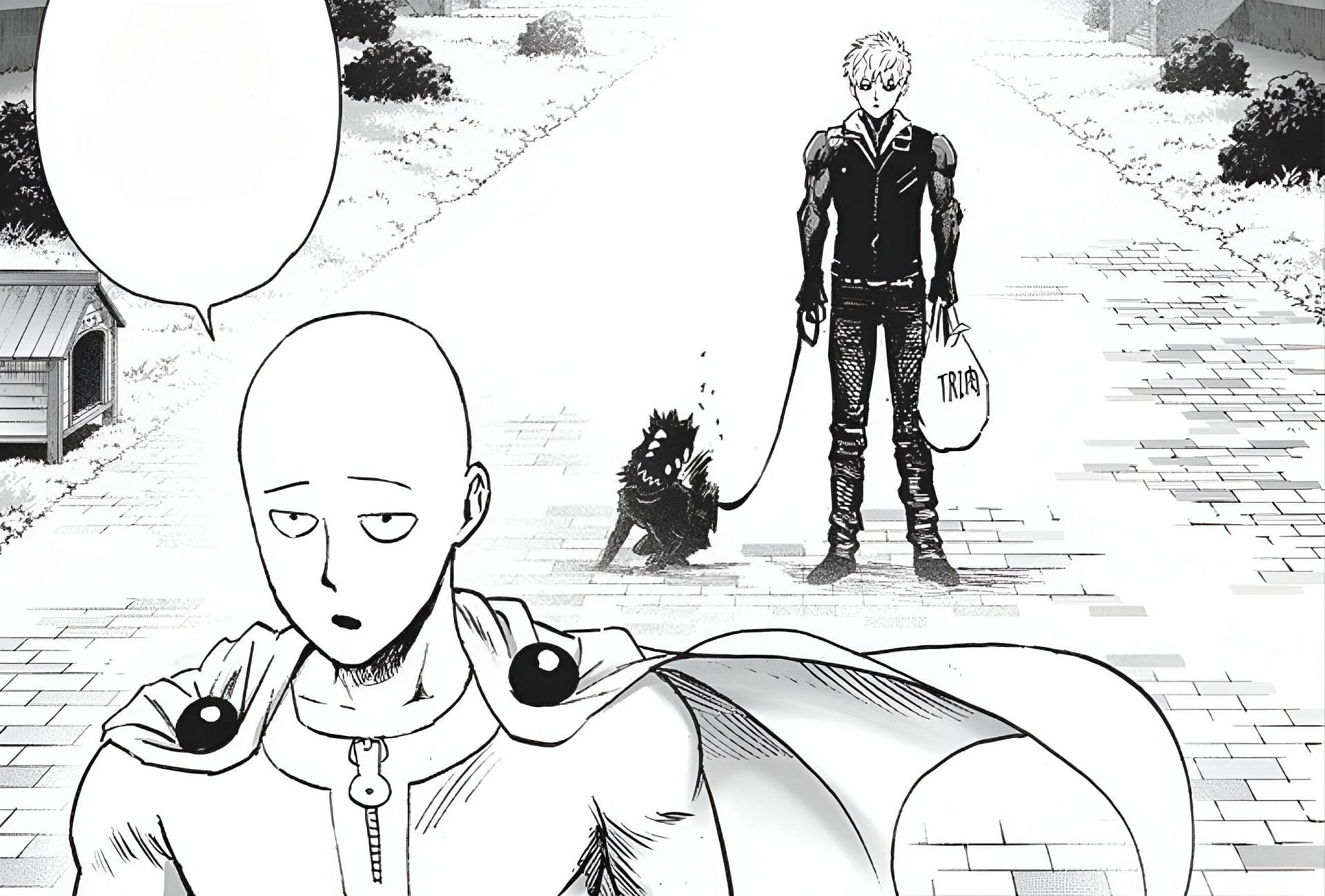 Saitama and Genos as seen in the manga (Image via Shueisha)