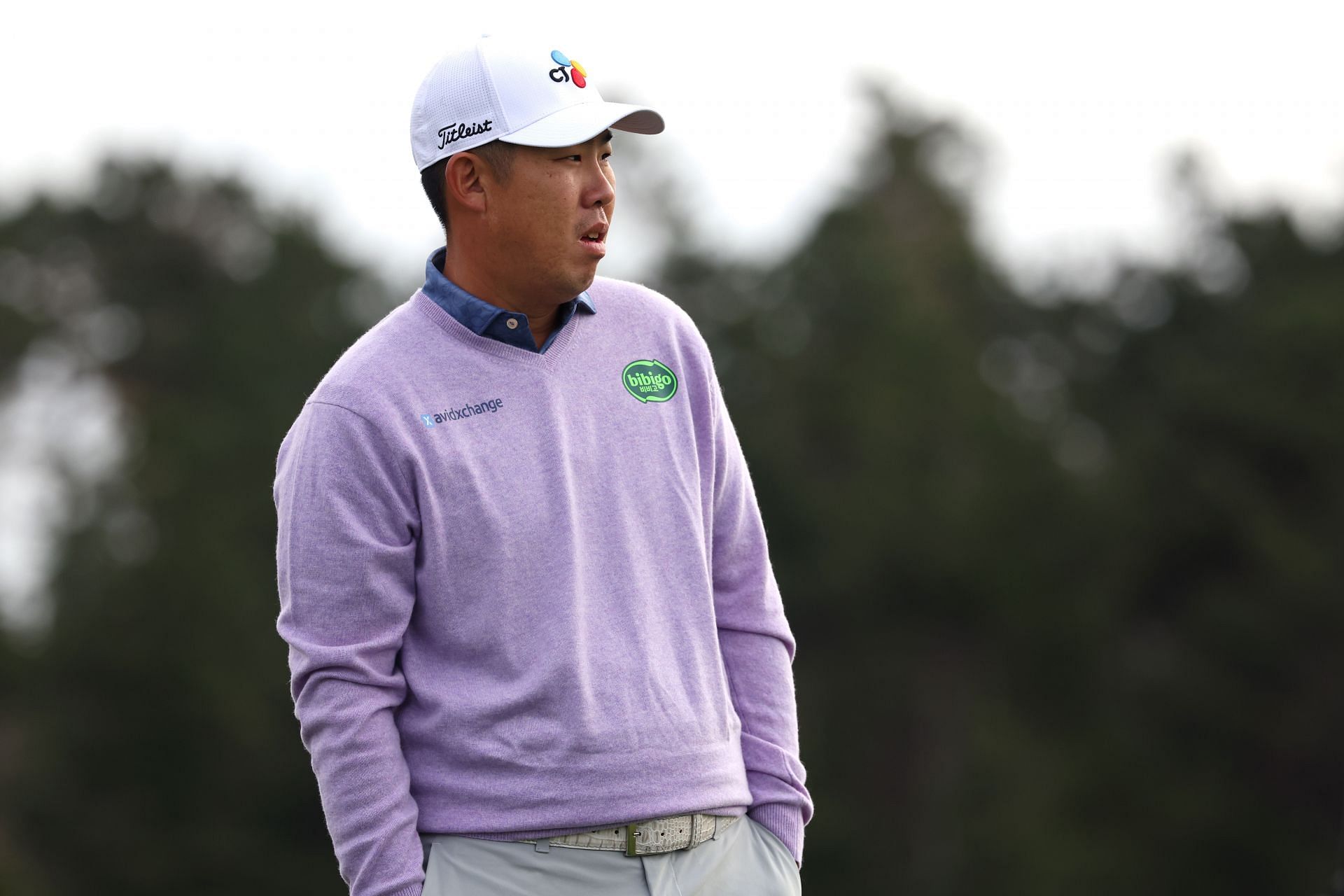 Byeong Hun An looks on from the second hole during the first round of the AT&amp;T Pebble Beach Pro-Am 2025 - Round One (Image Source: Getty)