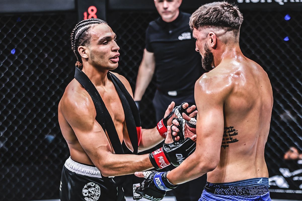 Kade Ruotolo (left) and Nicolas Vigna (right). [Photo from ONE Championship]