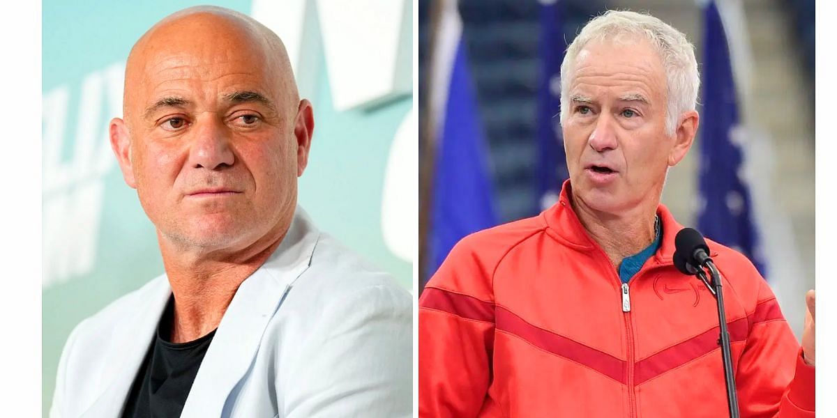 Andre Agassi (L) and John McEnroe (R) (Image Source: Getty)