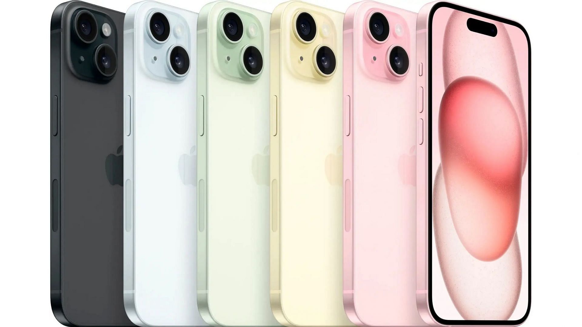 iPhone 15 Plus colors (Image via Apple)