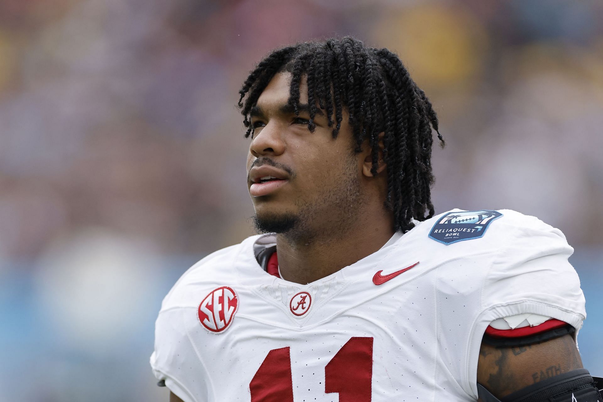 Jihaad Campbell at Alabama vs Michigan - Source: Getty