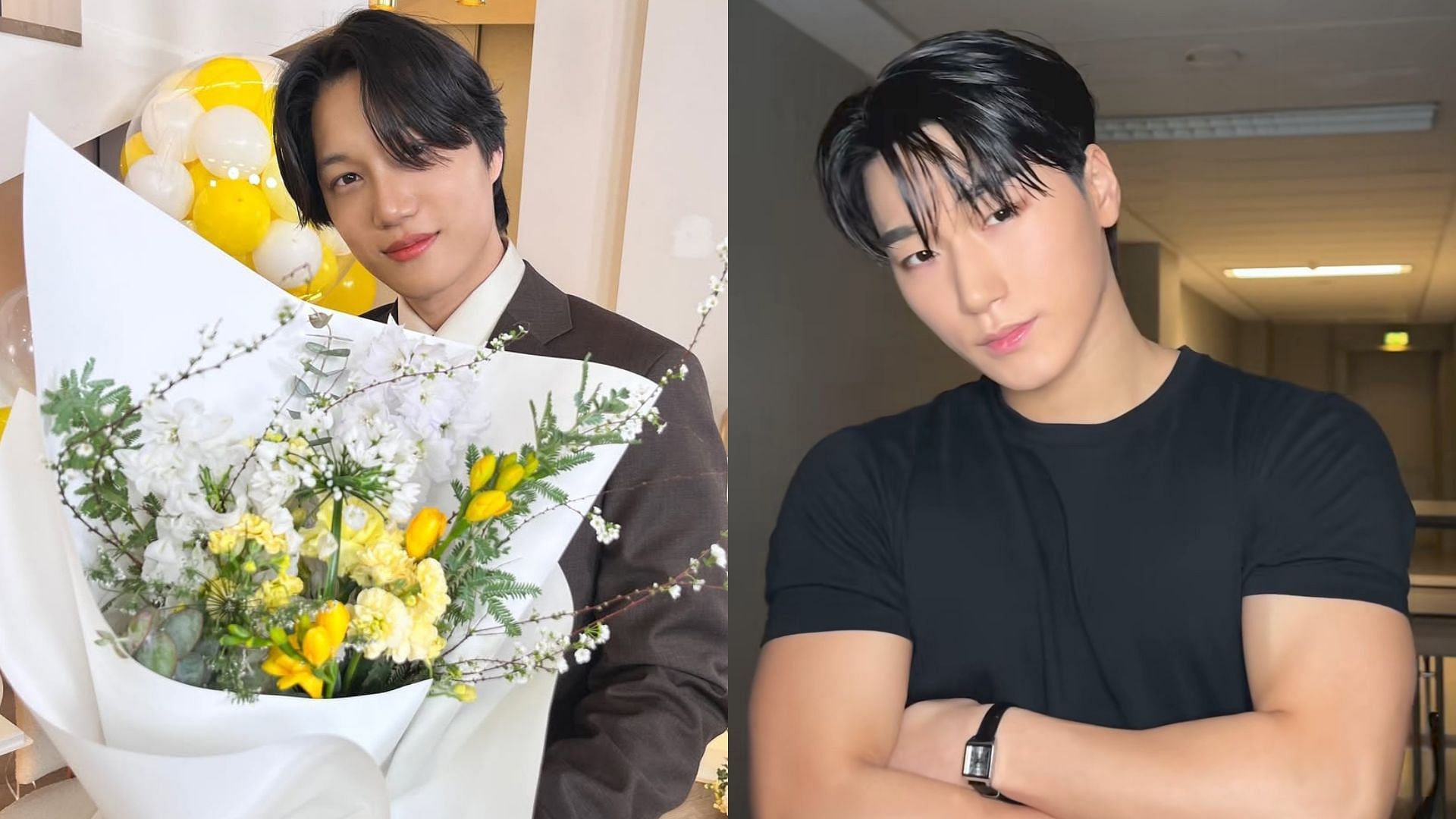 EXO&rsquo;s Kai and ATEEZ&rsquo;s San drop Kiss of Life&rsquo;s &lsquo;Igloo&rsquo; dance challenges back to back (Images Via Instagram/@weareone.exo, @ateez_official_l