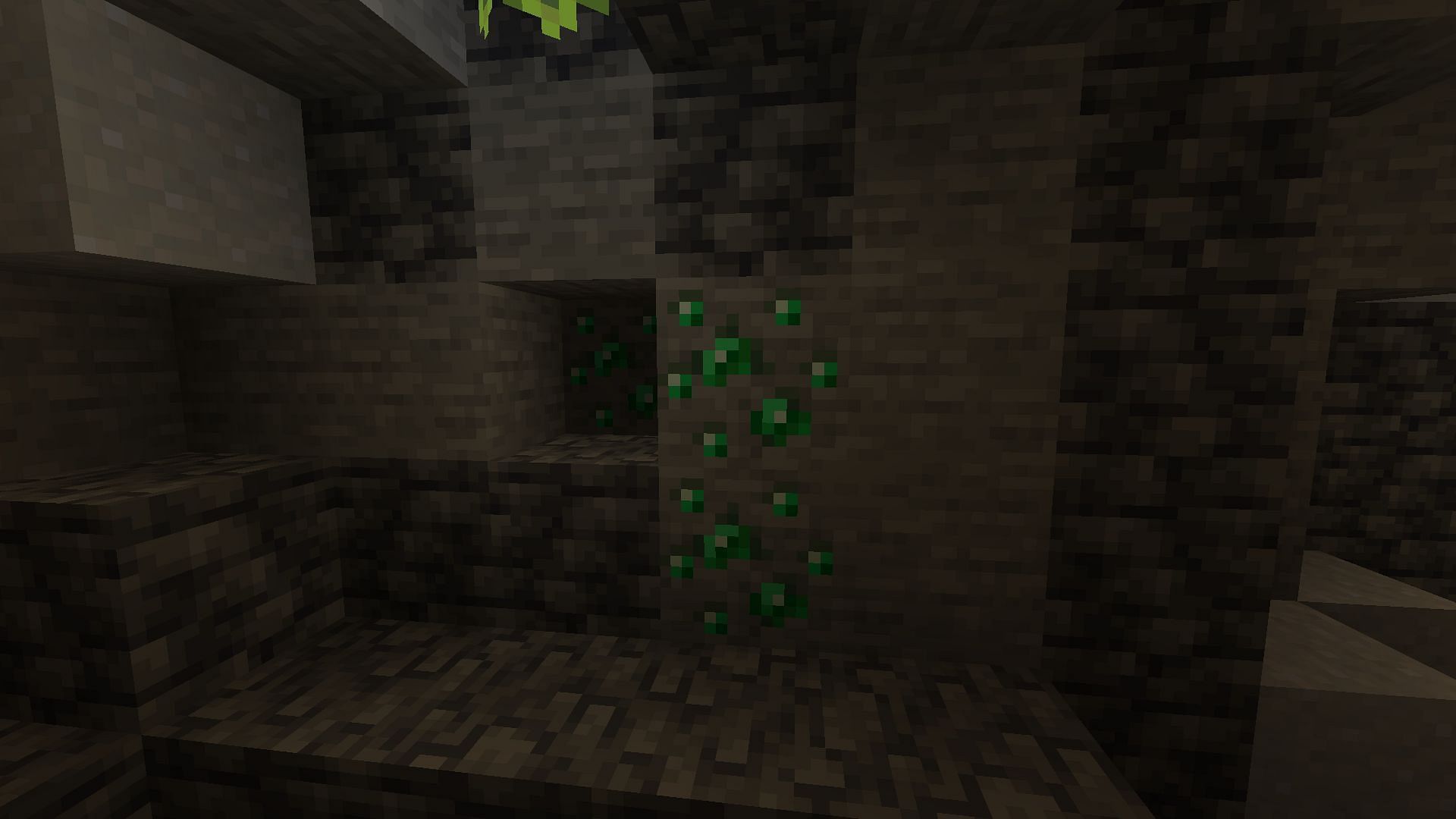 Emeralds can be found in certain biomes (Image via Sportskeeda Gaming/Mojang Studios)