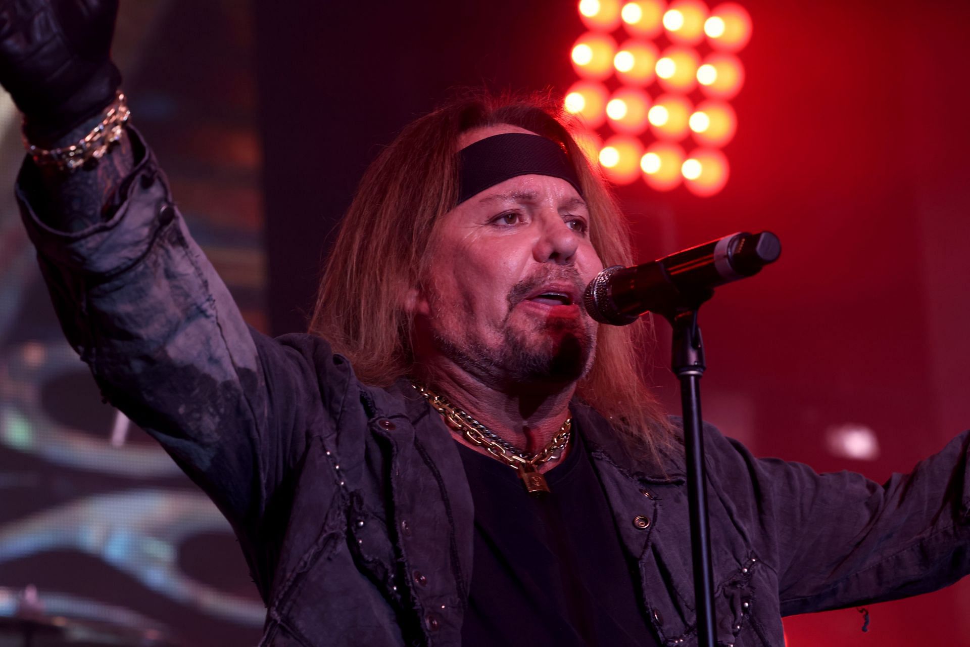 Vince Neil during a performace in Las Vegas, NV - Source: Getty