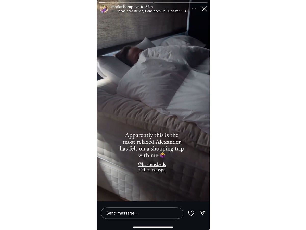 Maria Sharapova&#039;s Instagram story