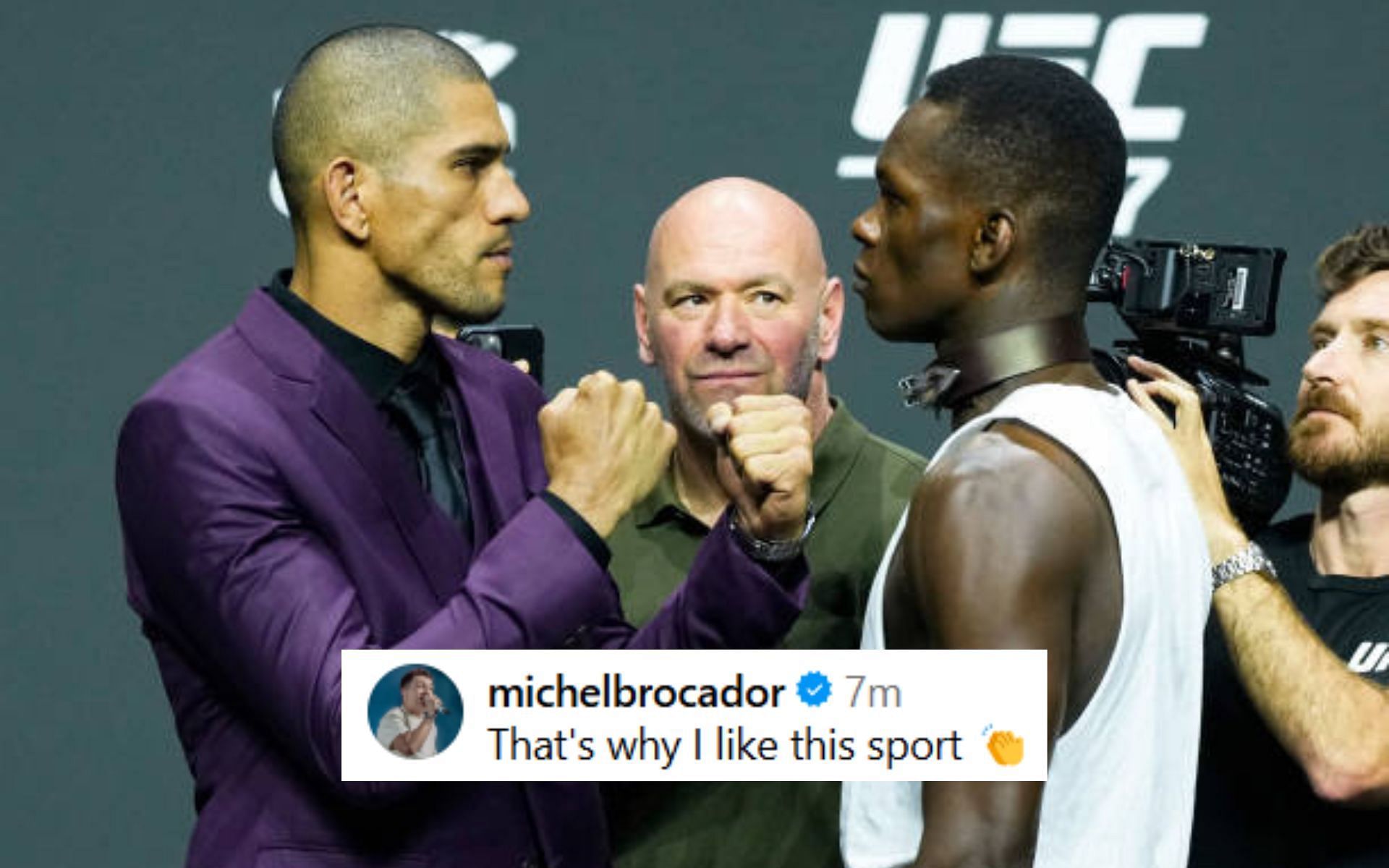 Fans react to the growing friendship between Israel Adesanya (right) and Alex Pereira (left). [Image courtesy: Getty]