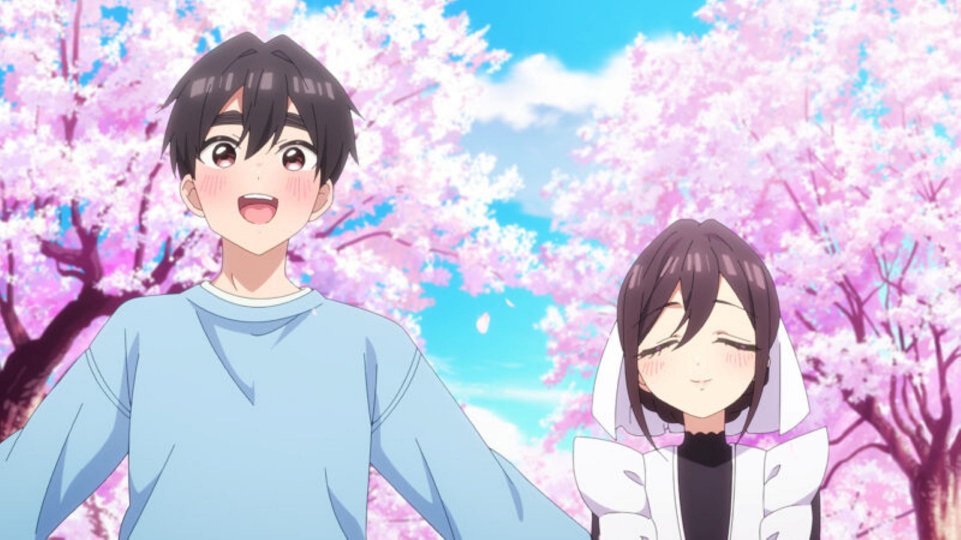 Rentaro and Mei at the park (Image via Bibury Animation Studios)