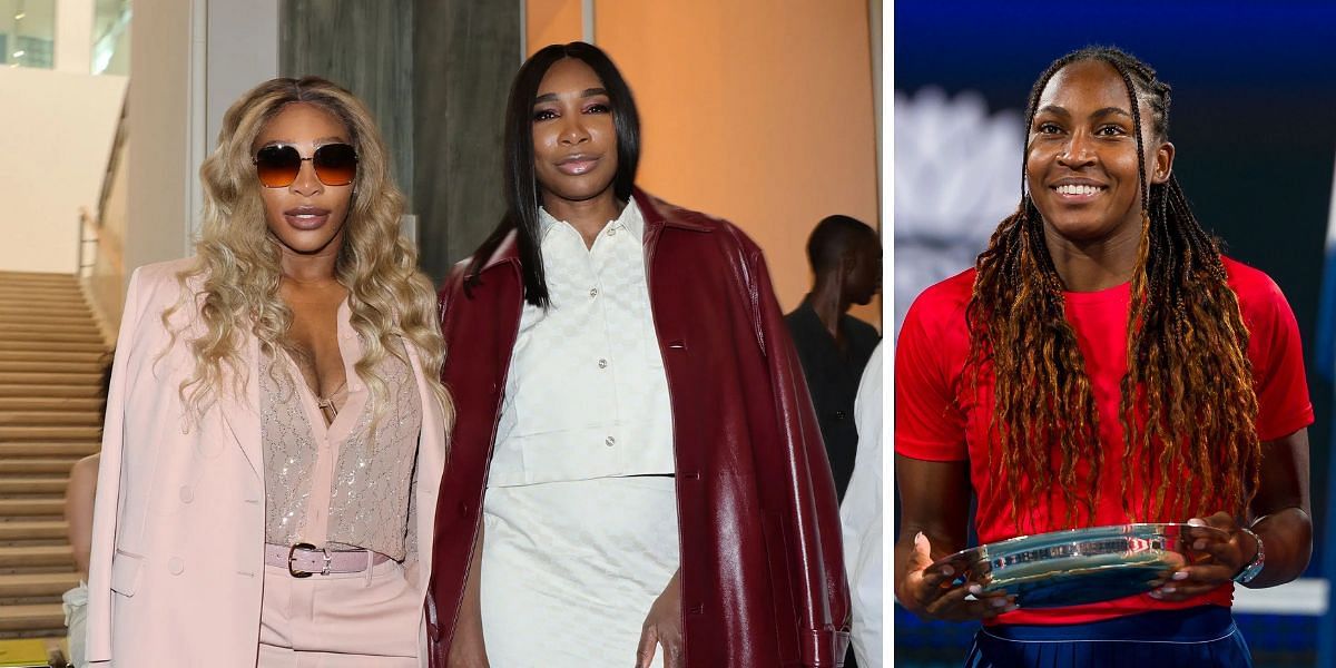 Serena Williams with Venus Williams (L) &amp; Coco Gauff (R) [Image Source: Getty Images]