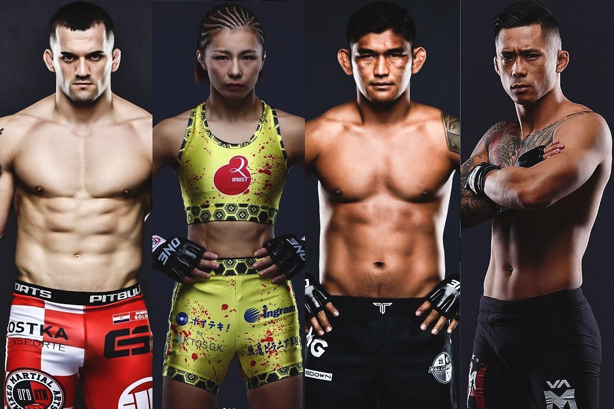 From left to right: Roberto Soldic, Ayaka Miura, Aung La N Sang, Martin Nguyen | Image by ONE Championship