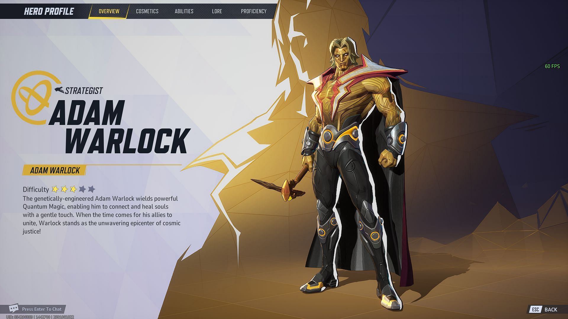 Adam Warlock in Marvel Rivals (Image via Sportskeeda Gaming/NetEase Games)