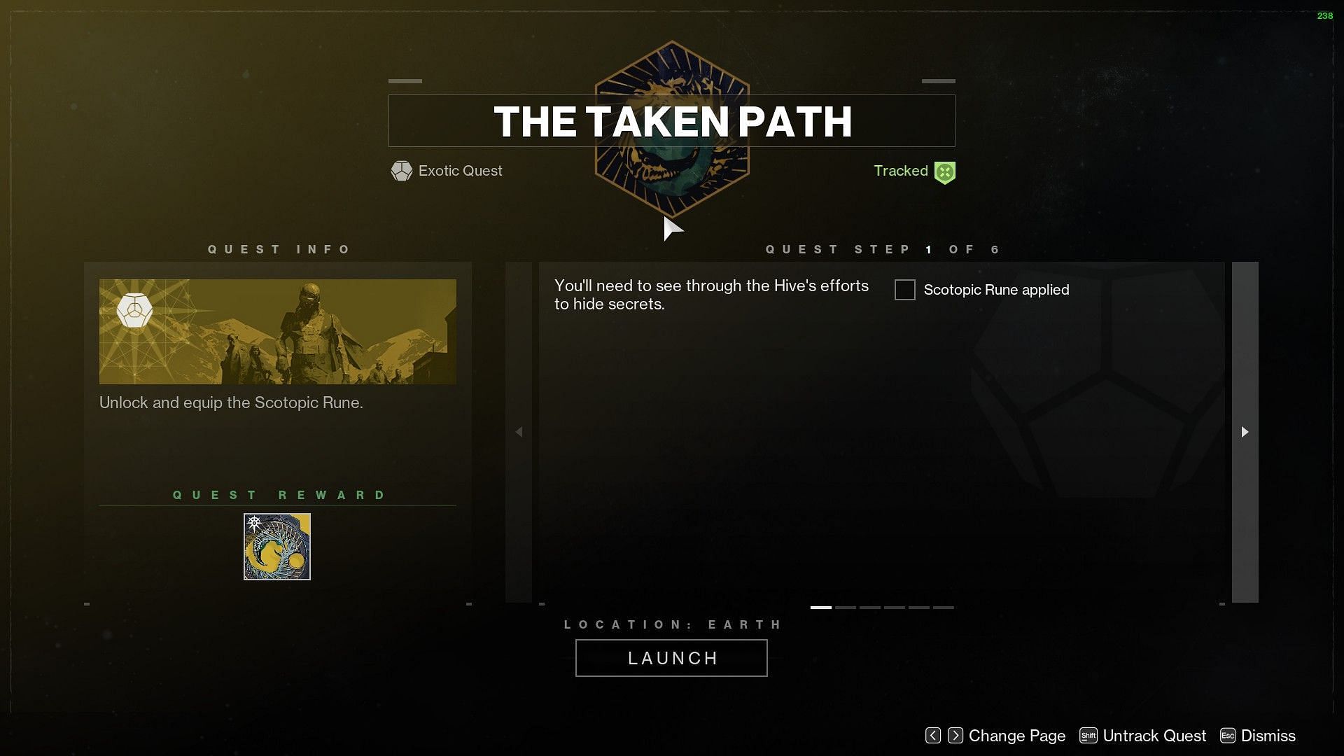 The Taken Path quest for Barrow Dyad (Image via Bungie) 