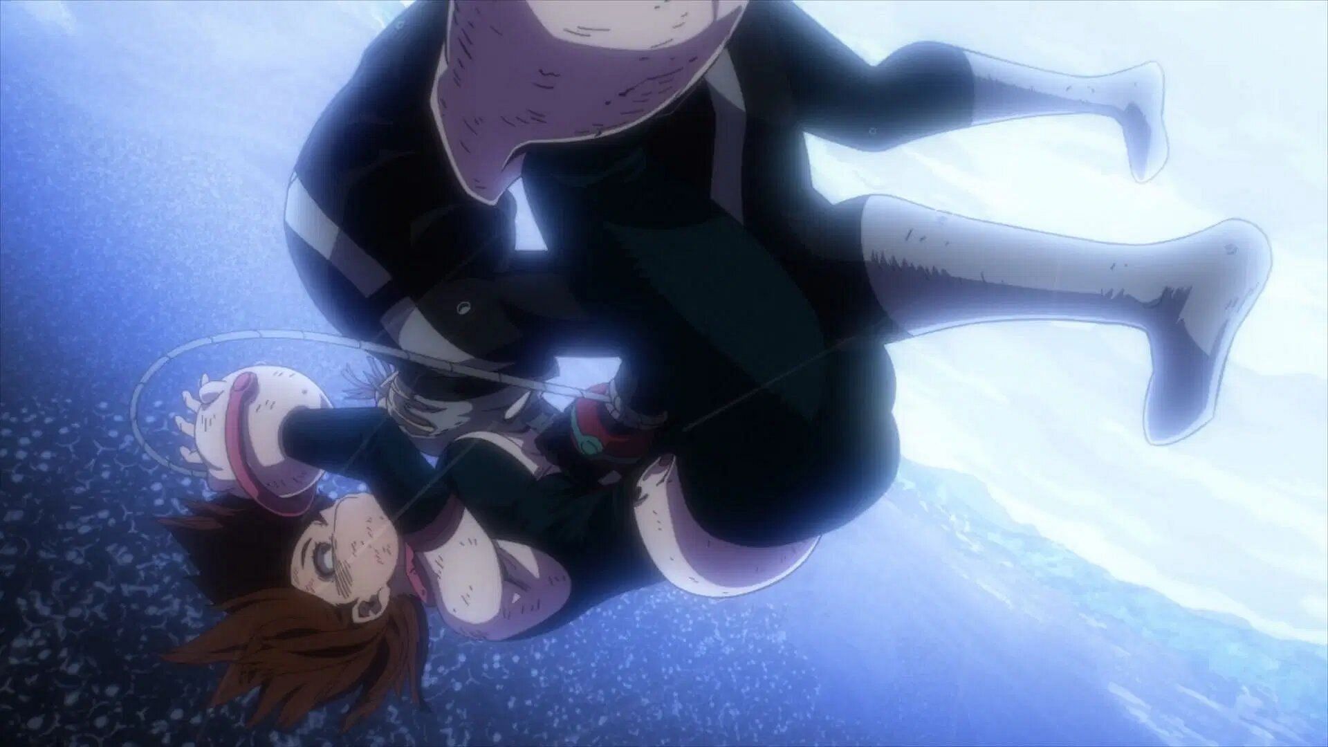 Himiko Toga fighting Ochaco Uraraka in the anime (Image via Bones)