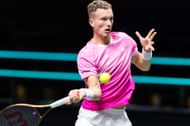 Jiri Lehecka in action during Day One of the ABN AMRO Open at Rotterdam Ahoy - Source: Getty