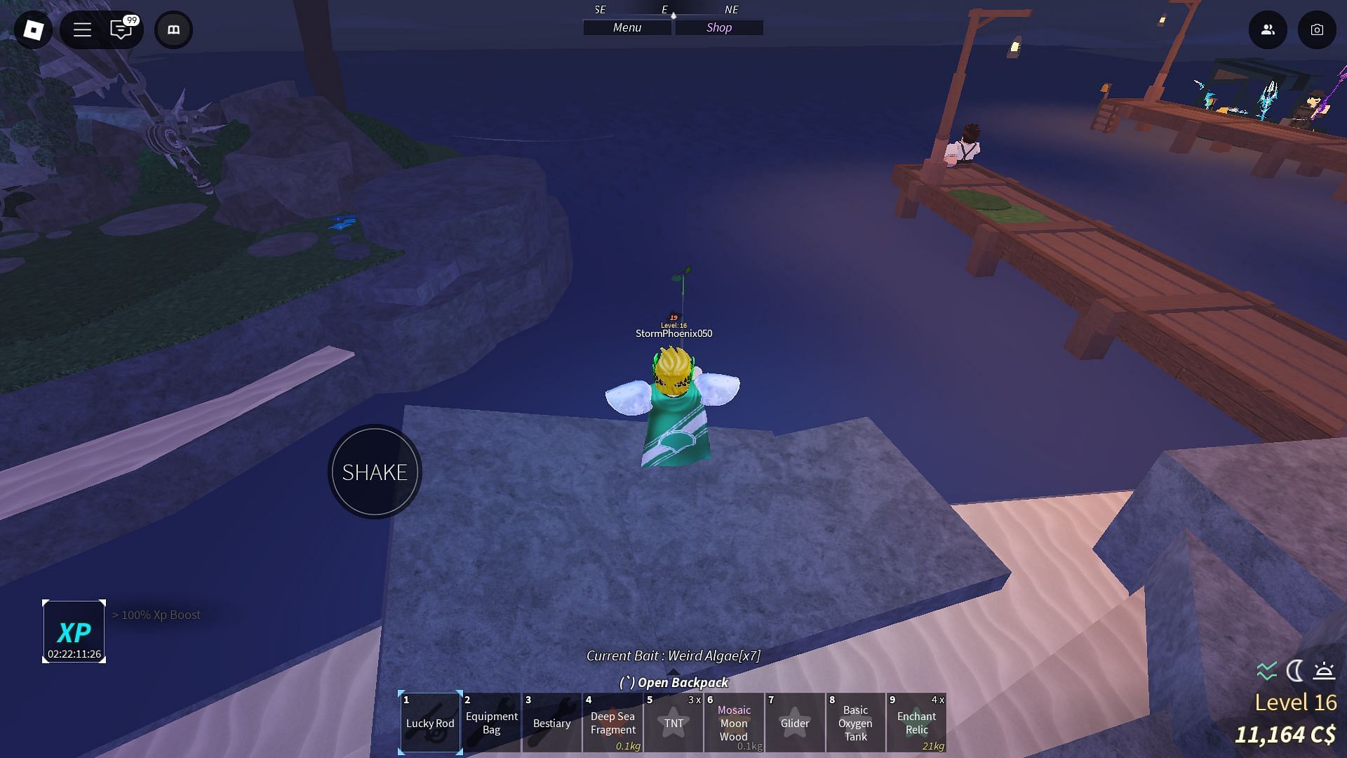 You must use a rod with good Lure Speed (Image via Roblox)