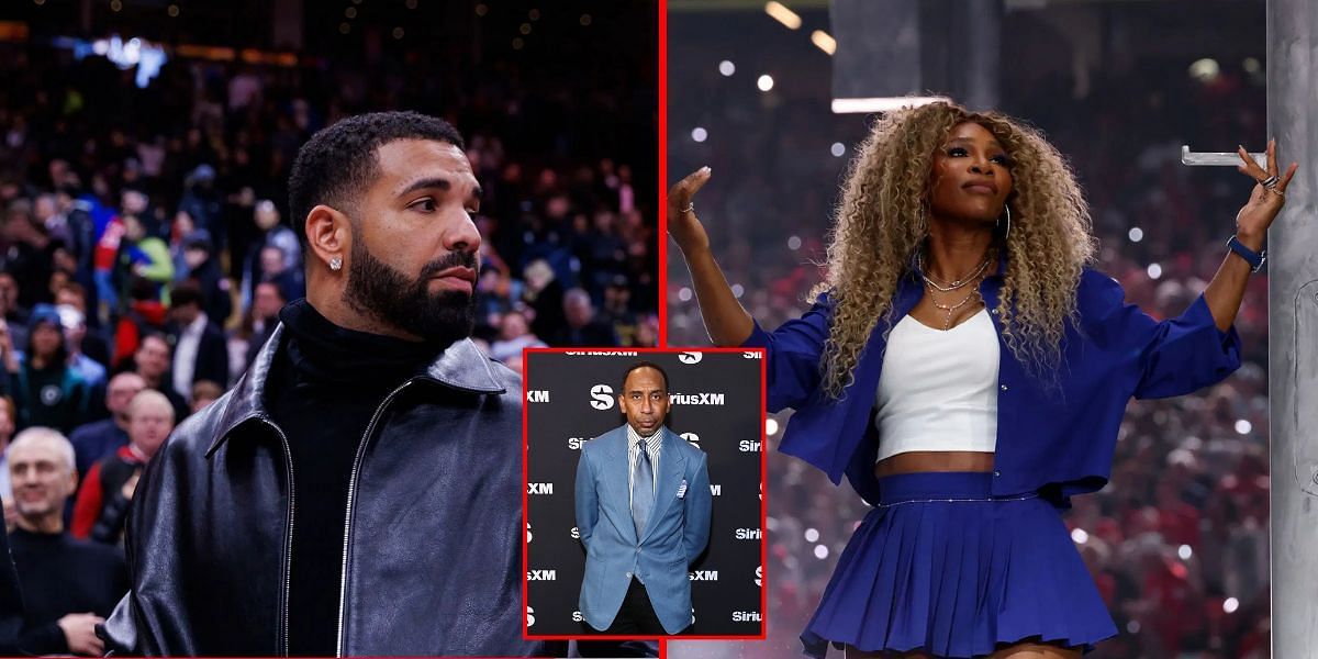 Drake (L), Stephen A. Smith (middle) and Serena Williams (R) (Image Source: Getty)