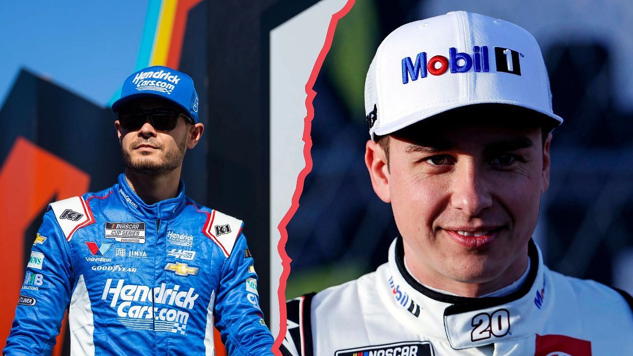 Kyle Larson (L) and Christopher Bell (R) - Images via Imagn