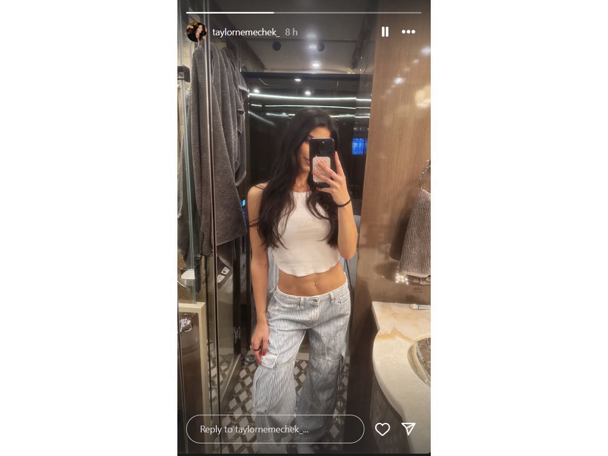 Taylor Nemechek flaunts chic fit on IG story (Image via Instagram/ @taylornemechek_)