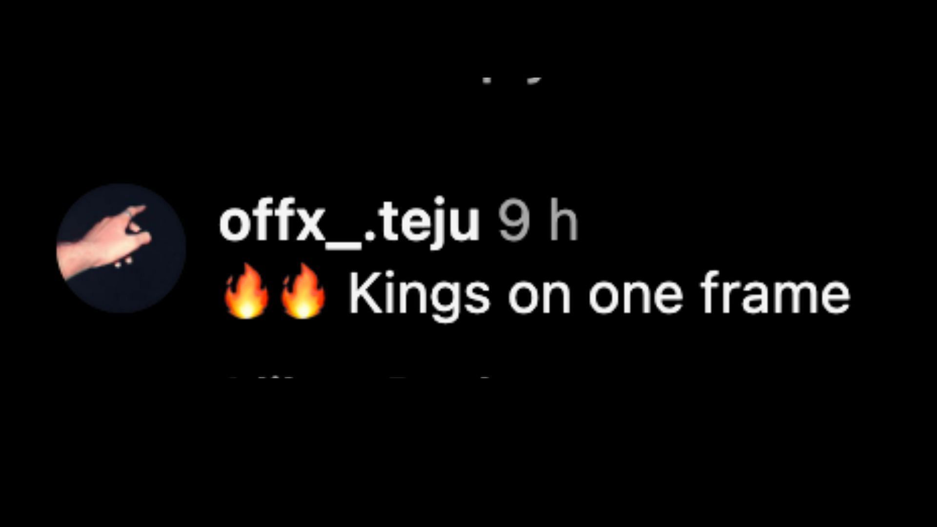 Comment on FIFA's post (Image via Instagram/@offx_.teju)