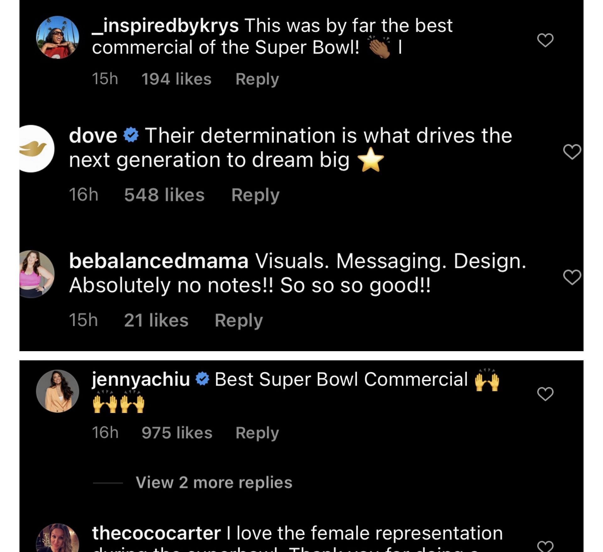 Fans react to Nike Super Bowl ad featuring Caitlin Clark, A&#039;ja Wilson and JuJu Watkins on IG. Image via @nike