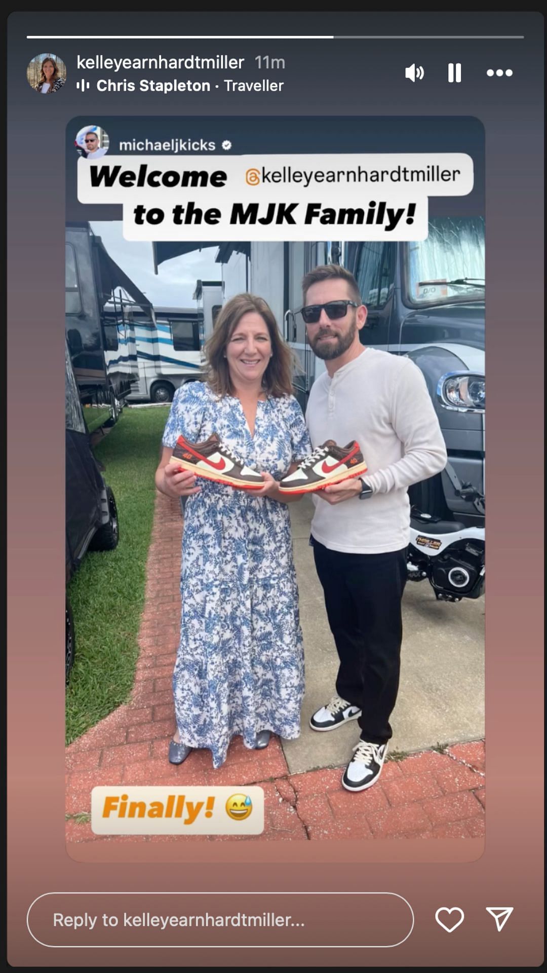 Kelley Earnhardt-Miller&#039;s Instagram story - Source: @kelleyearnhardtmiller via @michaeljkicks on IG